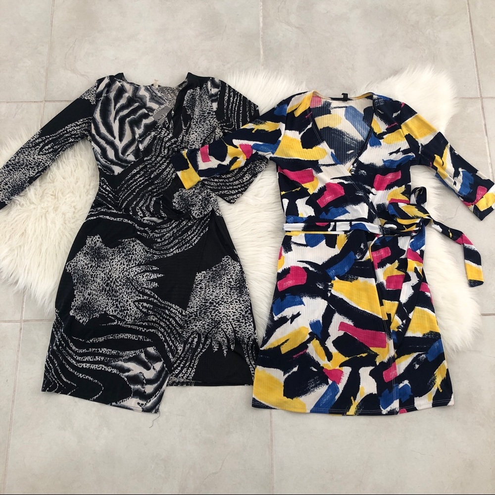 Bundle of 2 EUC Wrap Dresses, XXS/XS